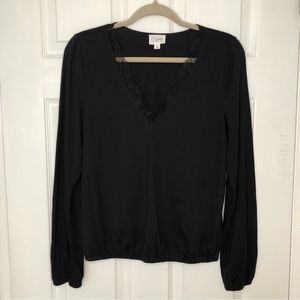 Cami NYC Lace Trim V-Neck Blouse